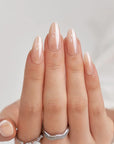 Champagne Glazed Almond Nails - Chixxie