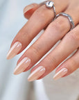 Champagne Glazed Almond Nails - Chixxie