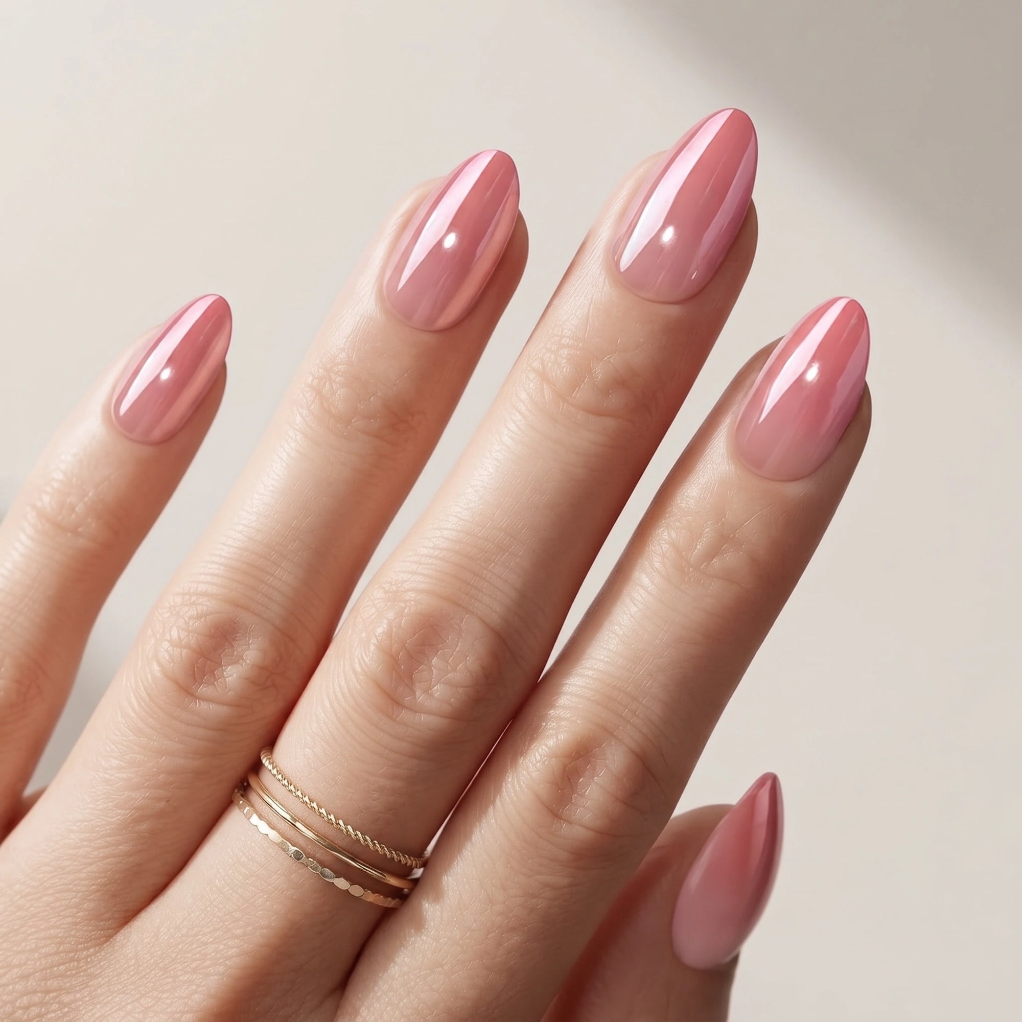 Pink Sorbet Chixxie - Изкуствени нокти с бадемова форма