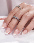 White French Almond Nails - Press On Nails - Chixxie