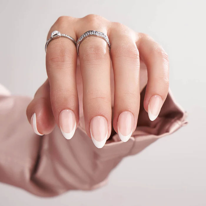 White French Almond Nails - Press On Nails - Chixxie