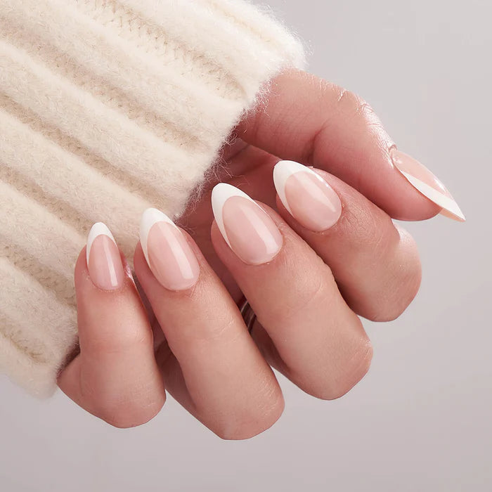 White French Almond Nails - Press On Nails - Chixxie