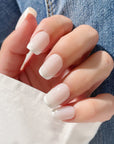 Classic White Square French Nails - Chixxie