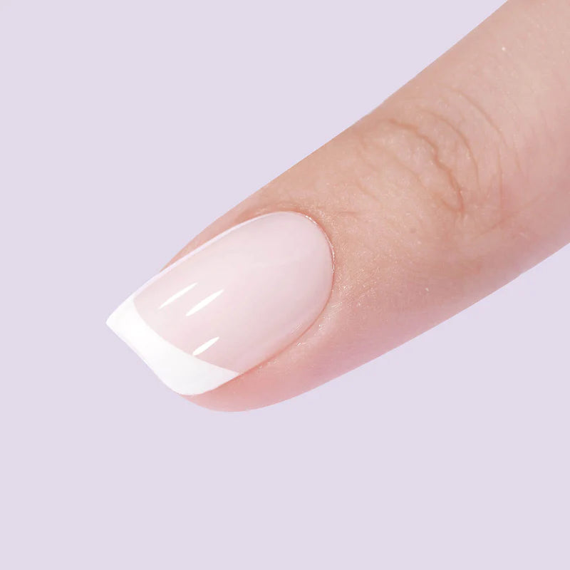 Classic White Square French Nails - Chixxie