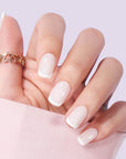 Classic White Square French Nails - Chixxie