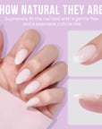 Cream Puff Almond Nails - Press On Nails - Chixxie