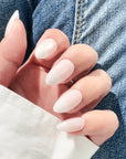 Cream Puff Almond Nails - Press On Nails - Chixxie