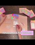 Pastel Rainbow Chixxie - Изкуствени нокти с квадратна форма